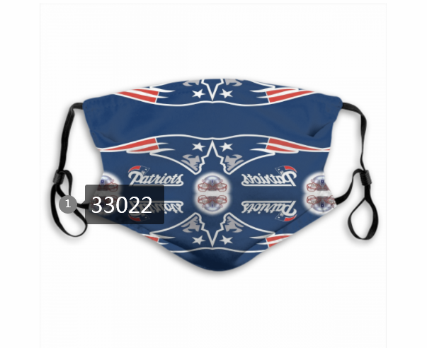 New 2021 NFL New England Patriots #83 Dust mask with filter